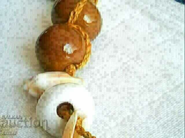 Delivery of beautiful old heavy porcelain necklace 25mm 16mm Delivery of beautiful old heavy porcelain necklace 25mm 16mm