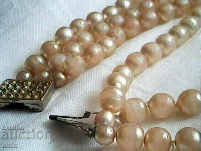 Παράδοση πολύ παλιό κολιέ 3 σειρών με φυσικό μαργαριτάρι Παράδοση πολύ παλιό κολιέ 3 σειρών με φυσικό μαργαριτάρι