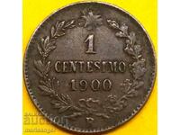 Италия 1 чентесимо 1900 Умберто 1 - нечеста