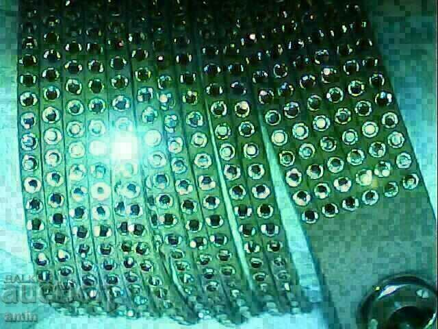 Βραχιόλι swarovski 4 ολοκαίνουργιο δέρμα πολύ γυαλιστερό ses kristali Βραχιόλι swarovski 4 ολοκαίνουργιο δέρμα πολύ γυαλιστερό ses kristali