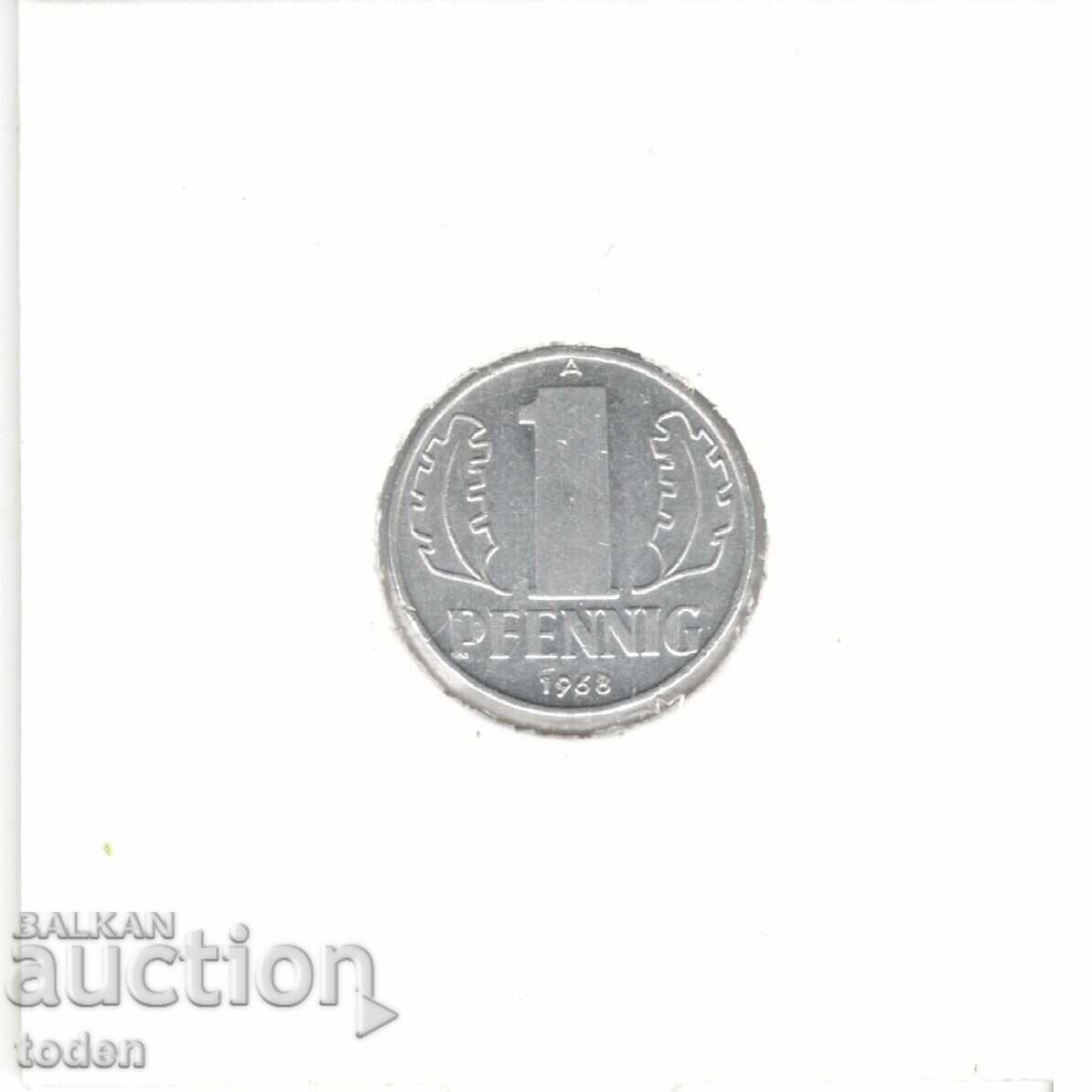 Δημοπρασία Γερμανία D.R. - 1 Pfennig - 1968 A - KM# 8 Δημοπρασία Γερμανία D.R. - 1 Pfennig - 1968 A - KM# 8