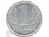 Γερμανία D.R. - 1 Pfennig - 1968 A - KM# 8