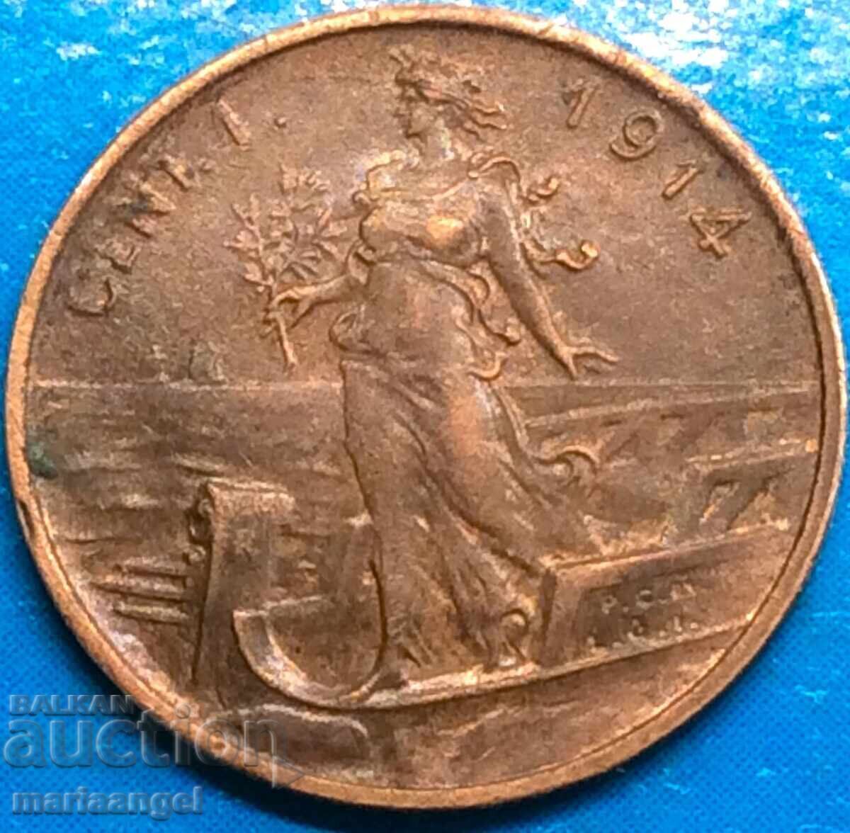 Auction 1 centesimo 1914 Italy Victor Emmanuel III (1869-1947) Auction 1 centesimo 1914 Italy Victor Emmanuel III (1869-1947)