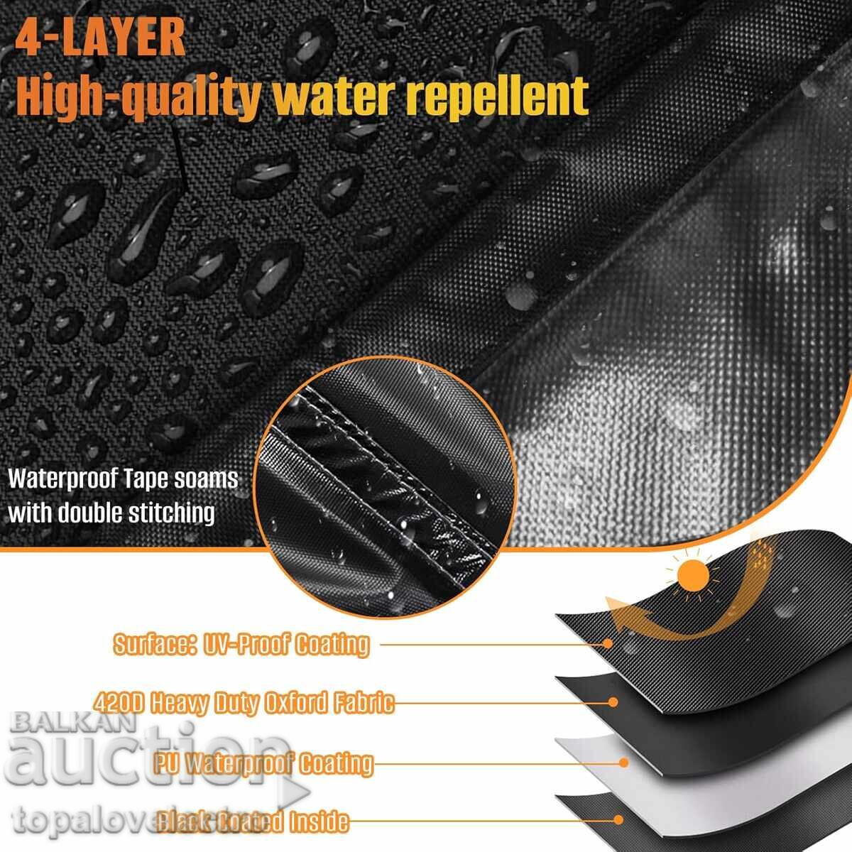 NOU! Husa pentru mobilier de grădină 180x100x74 cm, 420D rezistentă la apă cu preț 19.00 BGN | € 9.71 NOU! Husa pentru mobilier de grădină 180x100x74 cm, 420D rezistentă la apă cu preț 19.00 BGN | € 9.71