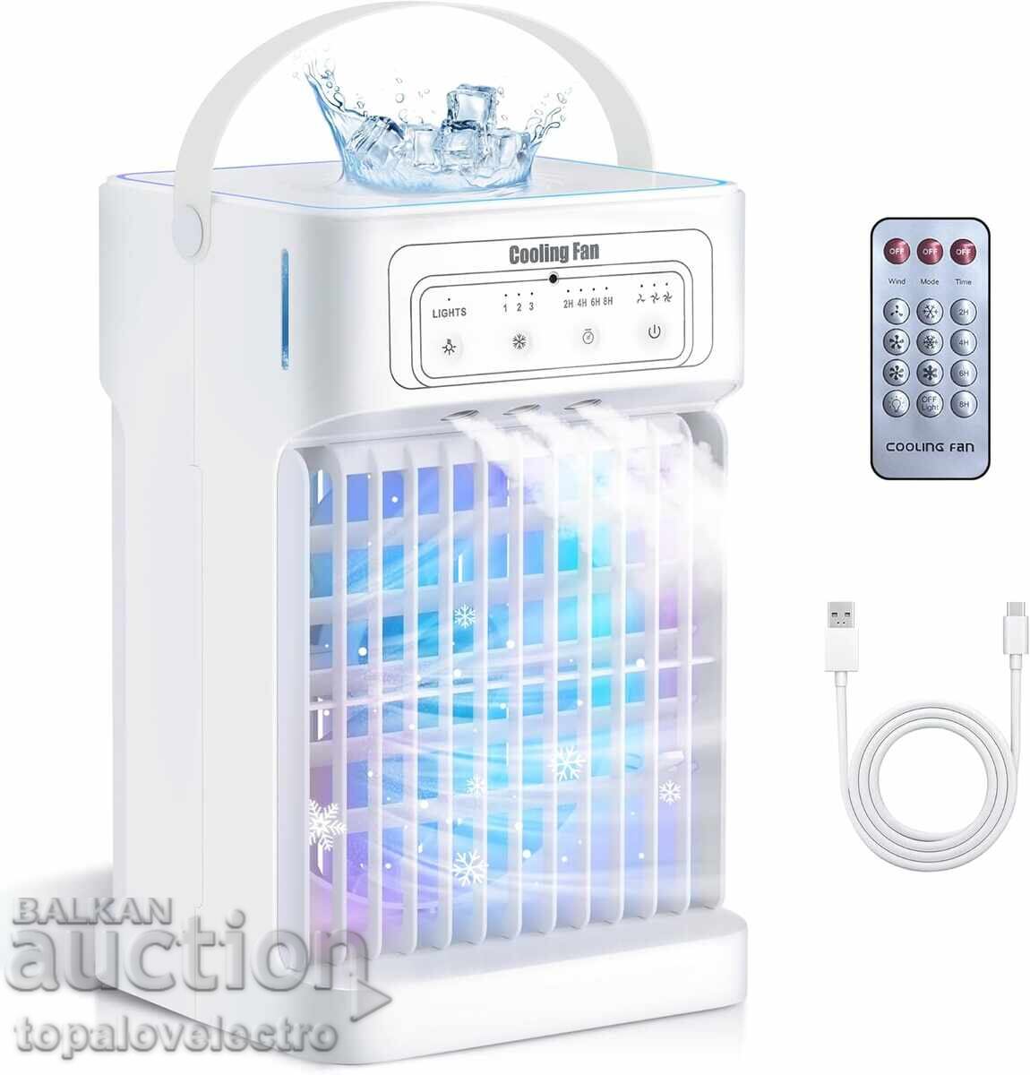 НОВ! Преносим климатик 4-в-1, водно охлаждане, 1100 мл, 3 ск НОВ! Преносим климатик 4-в-1, водно охлаждане, 1100 мл, 3 ск