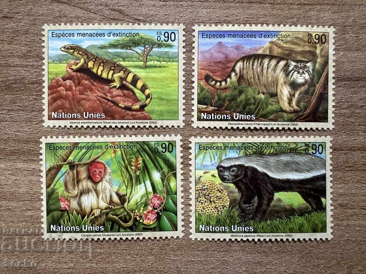 ONU Geneva - Animale pe cale de dispariție (2002) MNH ONU Geneva - Animale pe cale de dispariție (2002) MNH