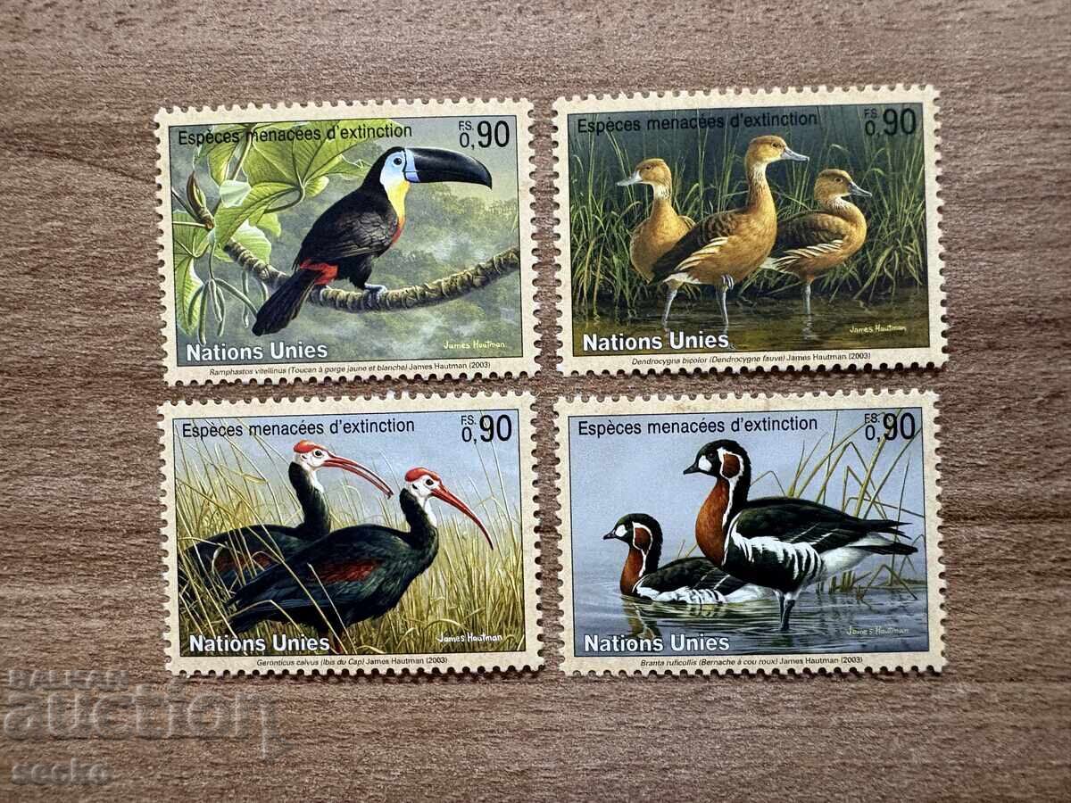 ONU Geneva - Animale pe cale de dispariție - Păsări (2003) MNH ONU Geneva - Animale pe cale de dispariție - Păsări (2003) MNH