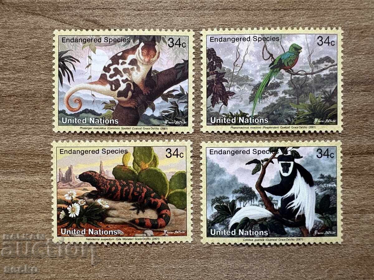ΟΗΕ Νέα Υόρκη - Απειλούμενα ζώα (2001) MNH ΟΗΕ Νέα Υόρκη - Απειλούμενα ζώα (2001) MNH