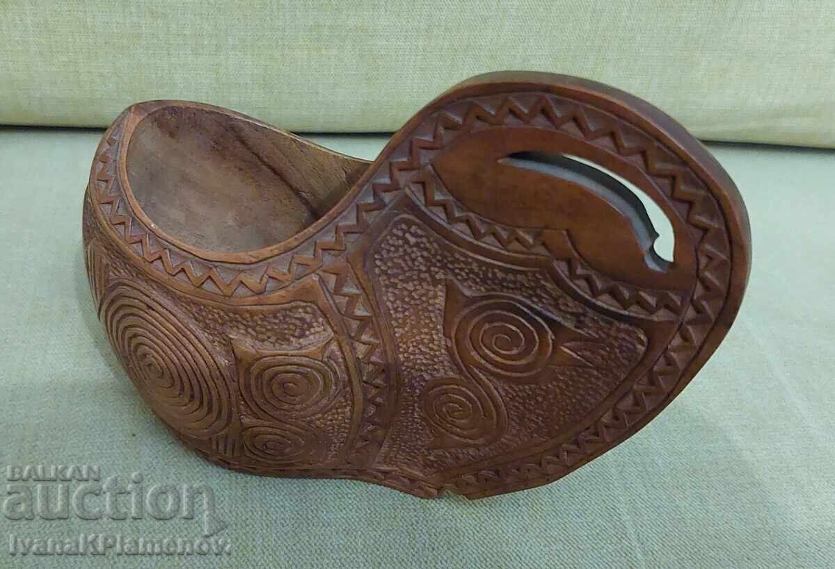 Scandinavian Wood Carved Wedding Cup for Collectors - 6