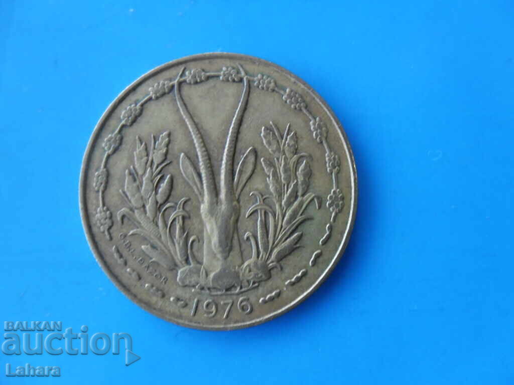 10 φράγκα 1976 μ. Δυτική Αφρική με τιμή 2.00 BGN | € 1.02 10 φράγκα 1976 μ. Δυτική Αφρική με τιμή 2.00 BGN | € 1.02