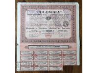 Акция Френско-Румънско Петролно Дружество Колумбия 1920