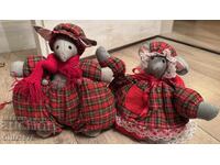 Двойка винтидж Коледни мишлета– Норвегия.