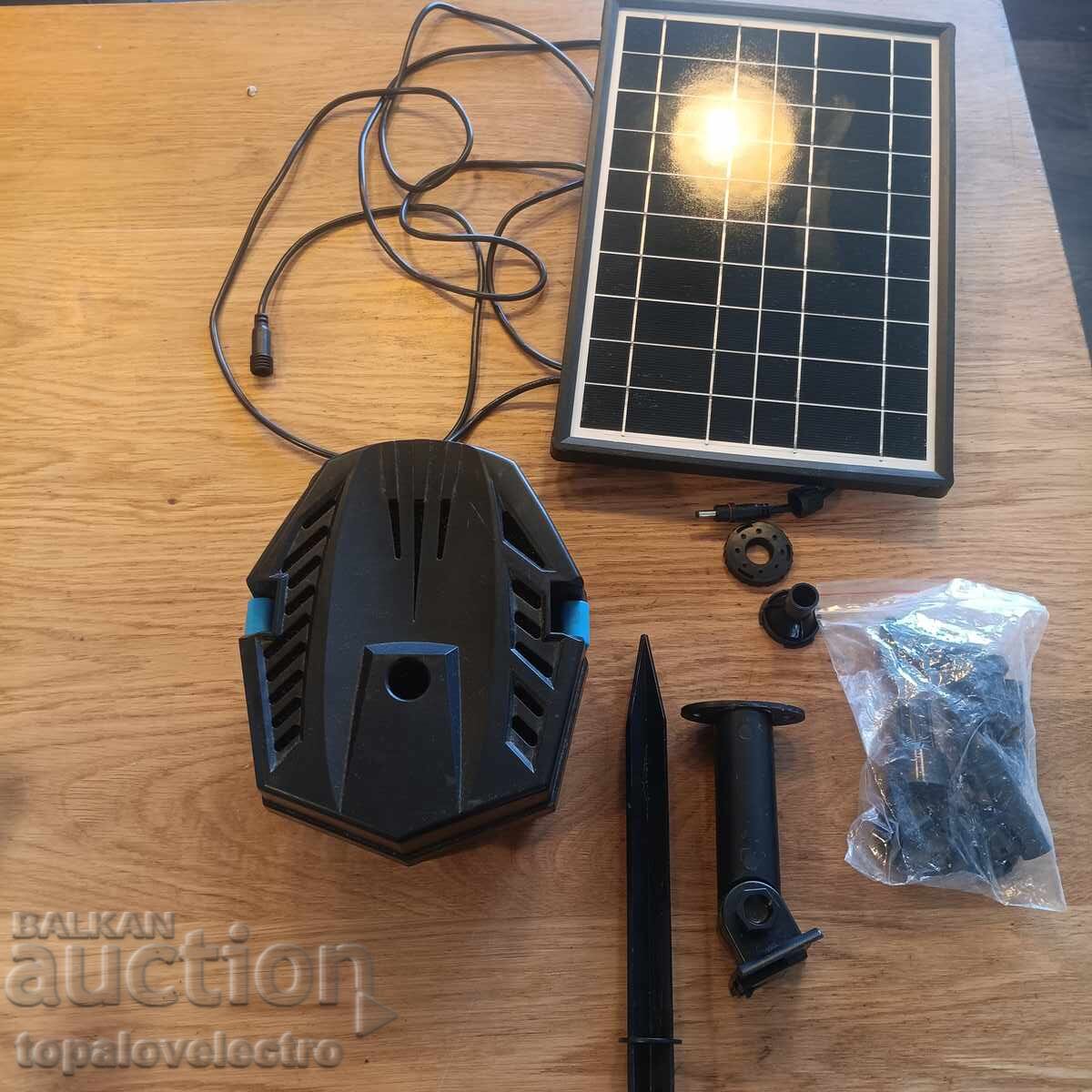 Аукцион Соларен филтър с помпа Biling 8W и батерия 3600 mAh, 405 L/h Аукцион Соларен филтър с помпа Biling 8W и батерия 3600 mAh, 405 L/h