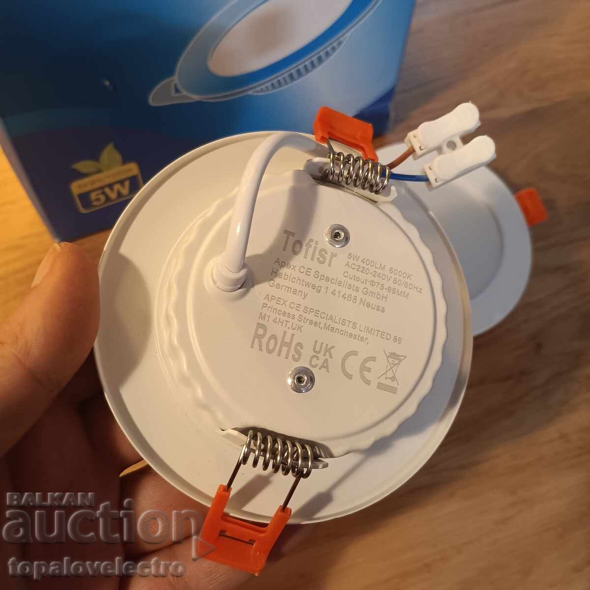 ΚΑΙΝΟΥΡΓΙΟ! Σετ 24 LED σποτ, 5W, εξαιρετικά λεπτά, 6000K ψυχρό - 6 ΚΑΙΝΟΥΡΓΙΟ! Σετ 24 LED σποτ, 5W, εξαιρετικά λεπτά, 6000K ψυχρό - 6