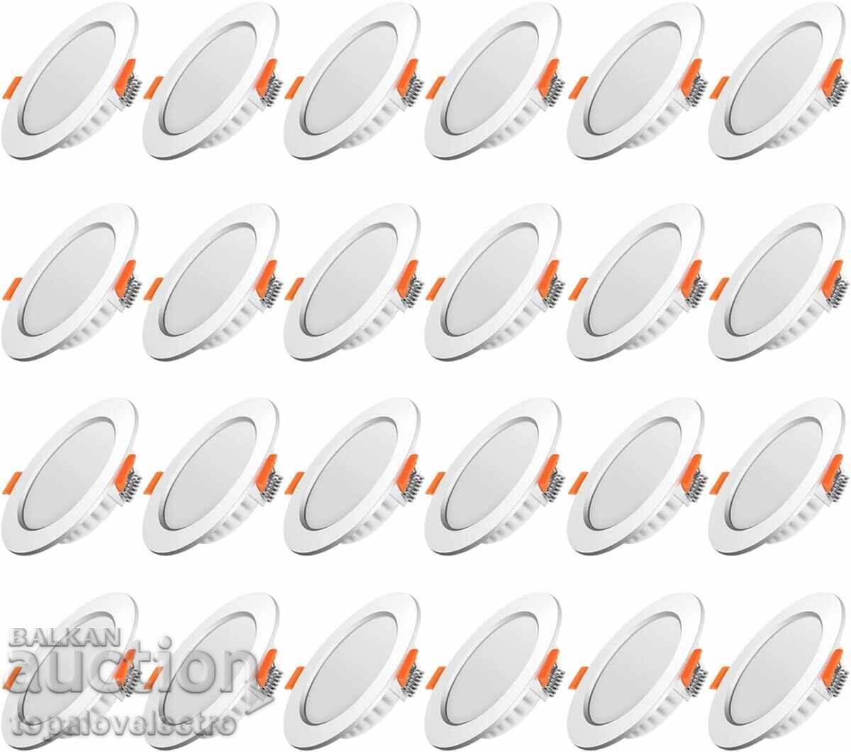 ΚΑΙΝΟΥΡΓΙΟ! Σετ 24 LED σποτ, 5W, εξαιρετικά λεπτά, 6000K ψυχρό ΚΑΙΝΟΥΡΓΙΟ! Σετ 24 LED σποτ, 5W, εξαιρετικά λεπτά, 6000K ψυχρό