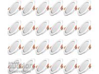 ΚΑΙΝΟΥΡΓΙΟ! Σετ 24 LED σποτ, 5W, εξαιρετικά λεπτά, 6000K ψυχρό