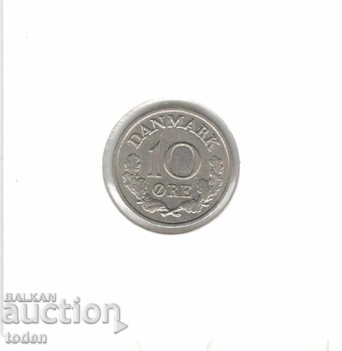 Licitație Danemarca - 10 Øre - 1965 C♥S - KM# 849 - Frederik al IX-lea Licitație Danemarca - 10 Øre - 1965 C♥S - KM# 849 - Frederik al IX-lea
