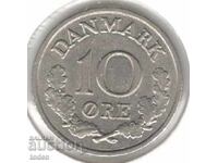 Danemarca - 10 Øre - 1965 C♥S - KM# 849 - Frederik al IX-lea