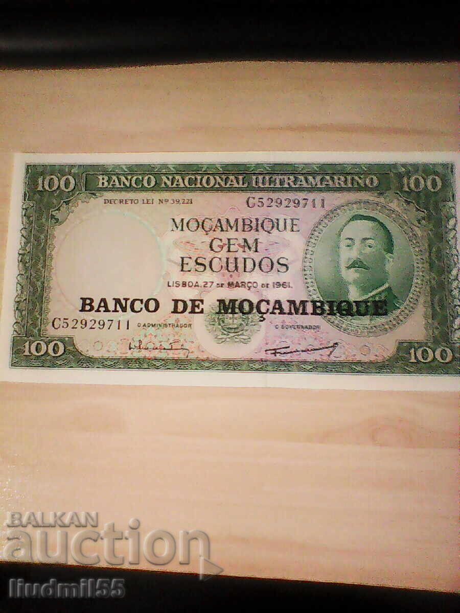ΜΟΖΑΜΒΙΚ - /ΠΟΡΤΟΓΑΛΙΚΟ/- 100 ΕΣΚΟΥΔΟΣ - 1961 - UNC ΜΟΖΑΜΒΙΚ - /ΠΟΡΤΟΓΑΛΙΚΟ/- 100 ΕΣΚΟΥΔΟΣ - 1961 - UNC