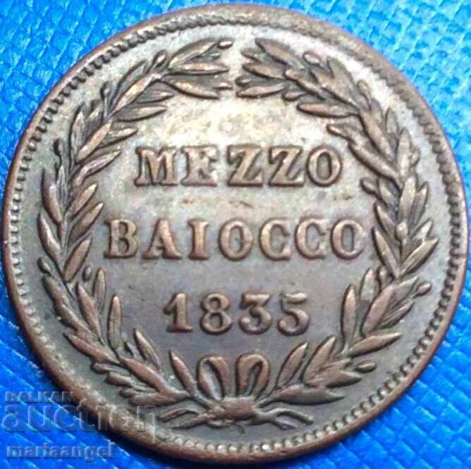 mezzo baiocco 1835 Vatican Grigore XVI - 6