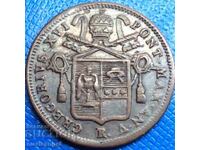 Mezzo Baiocco 1835 Vatican Gregory XVI