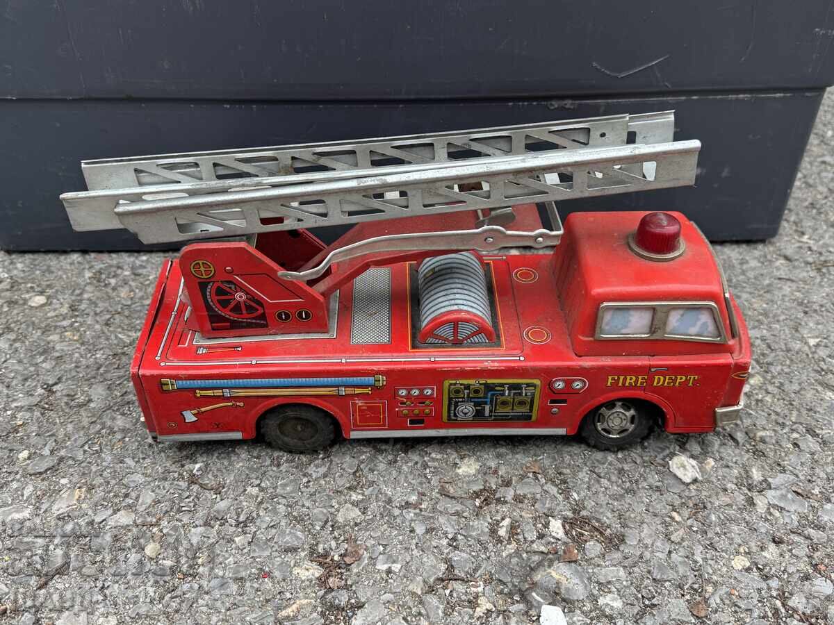 Licitație Vechiă jucărie metalică japoneză model camion pompieri Licitație Vechiă jucărie metalică japoneză model camion pompieri