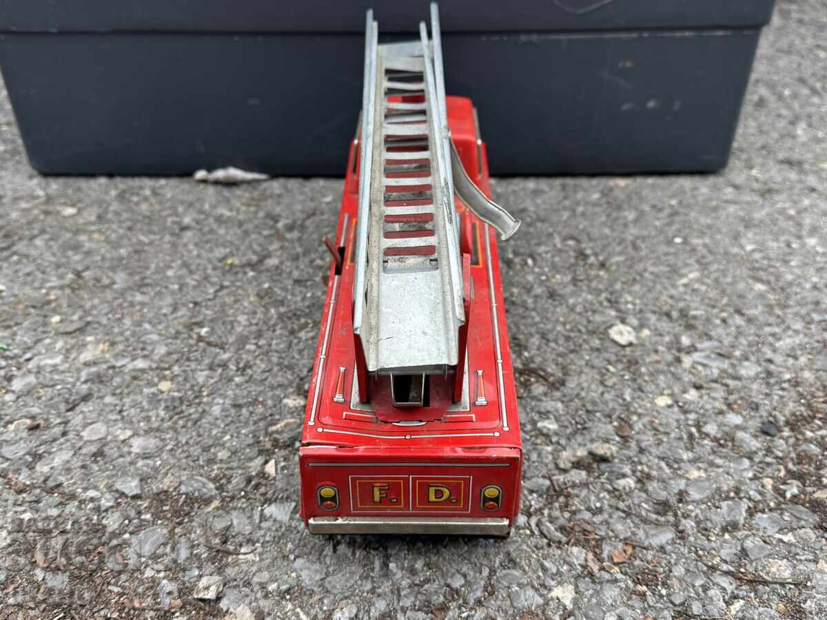 Livrarea Vechiă jucărie metalică japoneză model camion pompieri Livrarea Vechiă jucărie metalică japoneză model camion pompieri