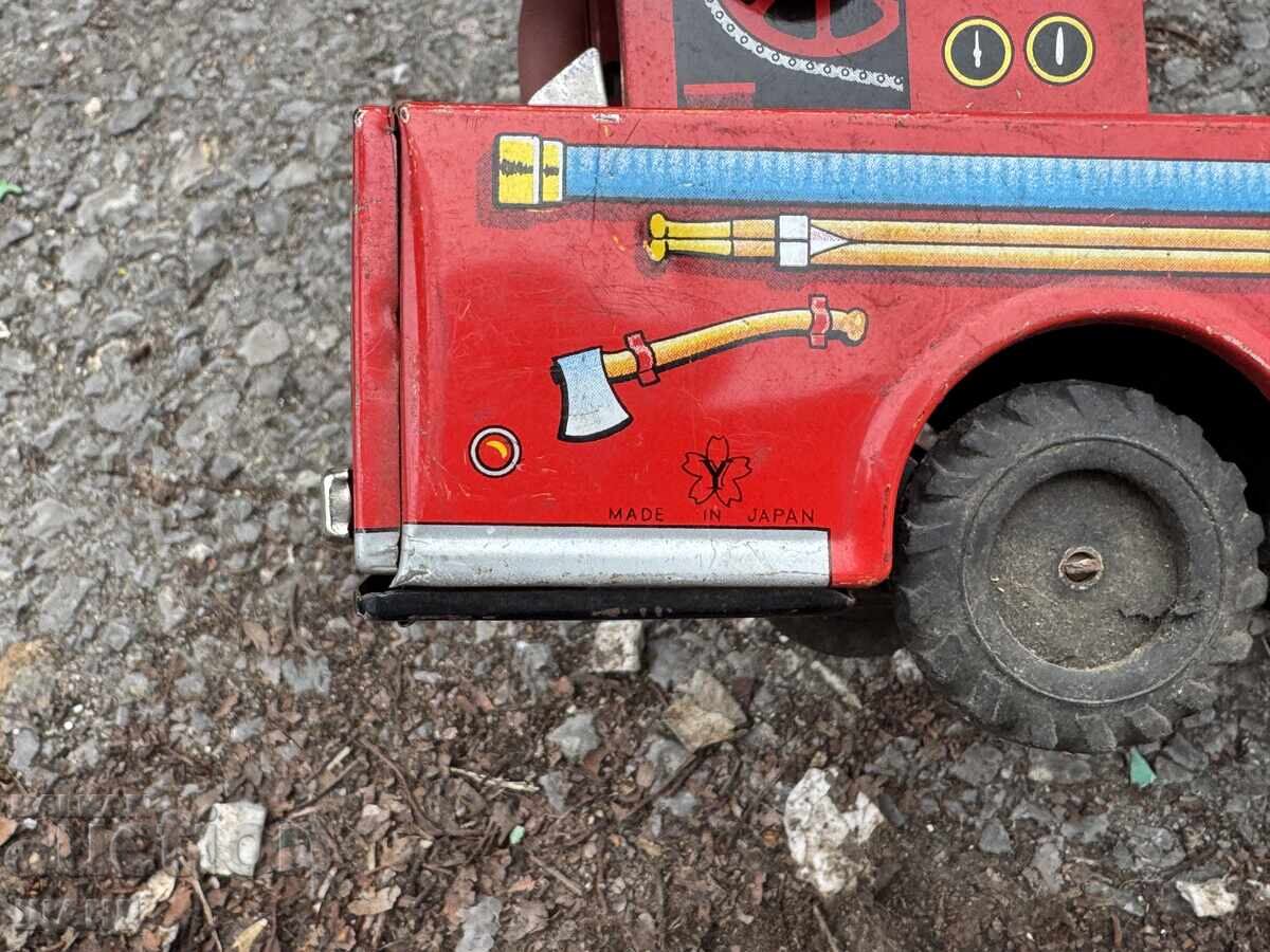 Vechiă jucărie metalică japoneză model camion pompieri - 5 Vechiă jucărie metalică japoneză model camion pompieri - 5