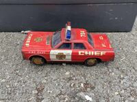 Стара Японска метална играчка  модел кола полиция