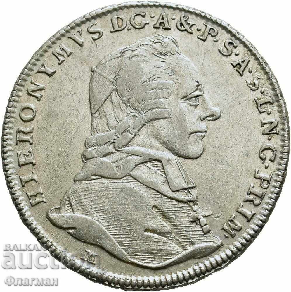 Σάλτσμπουργκ 10 Κρόιτσερ 1794 μ.Χ. Κόμης Ιερώνυμος φον Κολορέντο Σάλτσμπουργκ 10 Κρόιτσερ 1794 μ.Χ. Κόμης Ιερώνυμος φον Κολορέντο