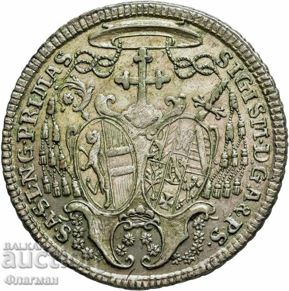 Salzburg 10 Kreuzer 1758 g. Prințul Sigismund III Schrattenbach cu preț 340.00 BGN | € 173.84 Salzburg 10 Kreuzer 1758 g. Prințul Sigismund III Schrattenbach cu preț 340.00 BGN | € 173.84