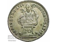 Salzburg 10 Kreuzer 1758 g. Prințul Sigismund III Schrattenbach