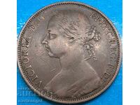 Великобритания 1 пени 1889 Виктория 30мм бронз