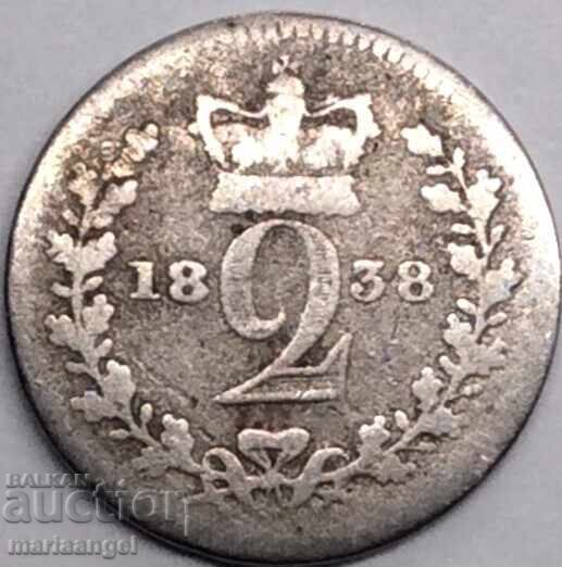 Великобритания 2 пенса 1838 Маунди Виктория - 7 Великобритания 2 пенса 1838 Маунди Виктория - 7