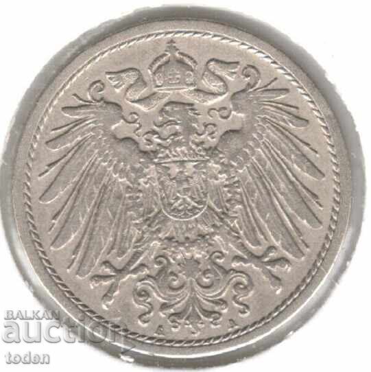Γερμανία - 10 Pfennig - 1906 A - KM# 12 - Wilhelm II - μικρή ασπίδα με τιμή € 1.50 | 2.93 BGN