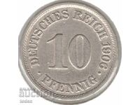 Germania - 10 Pfennig - 1906 A - KM# 12 - Wilhelm II - scut mic