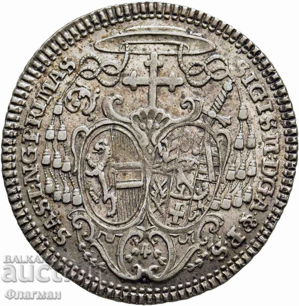 Σάλτσμπουργκ 10 Κρόιτσερ 1754 μ.Χ. Πρίγκιπας Σίγκισμουντ Γ' Σράτενμπαχ /1 με τιμή 340.00 BGN | € 173.84 Σάλτσμπουργκ 10 Κρόιτσερ 1754 μ.Χ. Πρίγκιπας Σίγκισμουντ Γ' Σράτενμπαχ /1 με τιμή 340.00 BGN | € 173.84