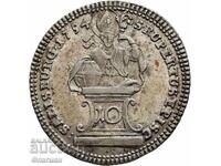 Salzburg 10 Kreuzer 1754, Prince Sigmund III Schrattenbach /1