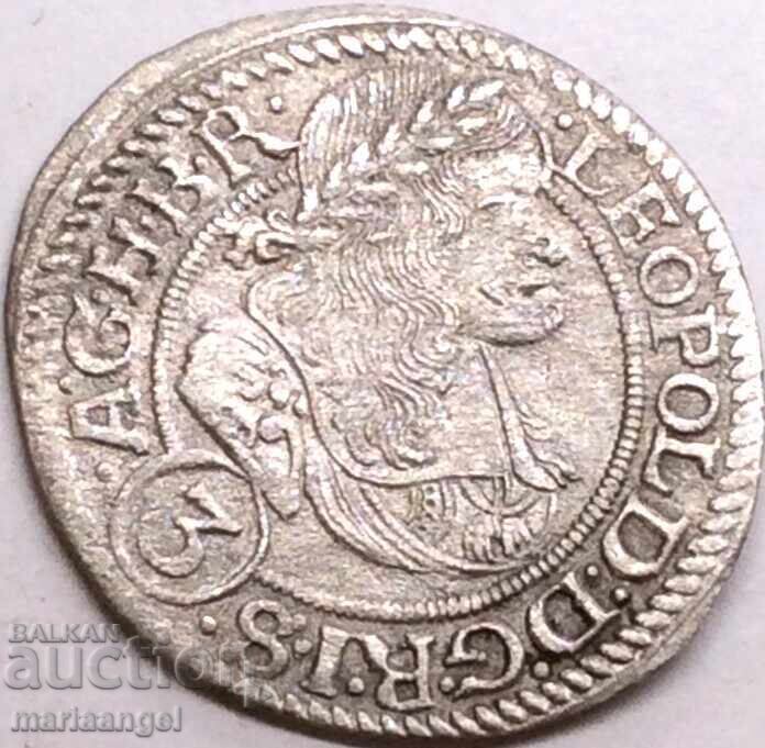 Аукцион 3 кройцера 1670 Австрия Леополд RDR сребро Аукцион 3 кройцера 1670 Австрия Леополд RDR сребро