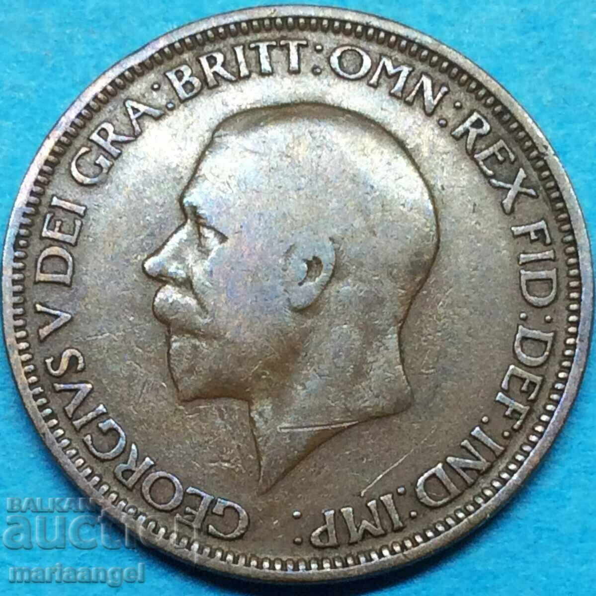 1/2 Penny Half 1929 Marea Britanie 1/2 Penny Half 1929 Marea Britanie