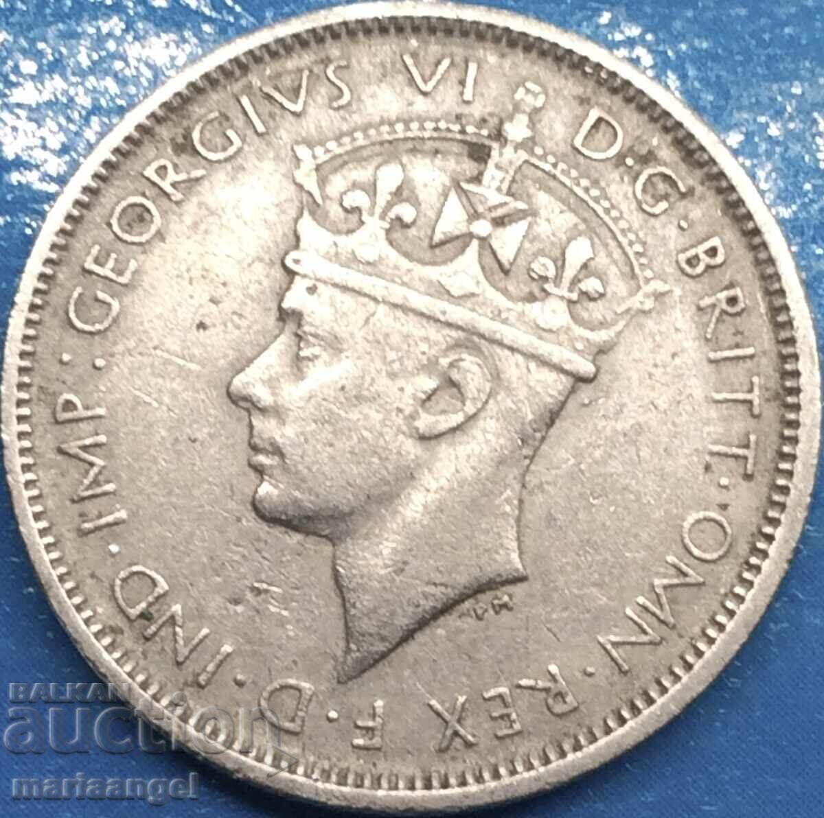 Британска Западна Африка 3 пенса 1947 сребро - 6 Британска Западна Африка 3 пенса 1947 сребро - 6