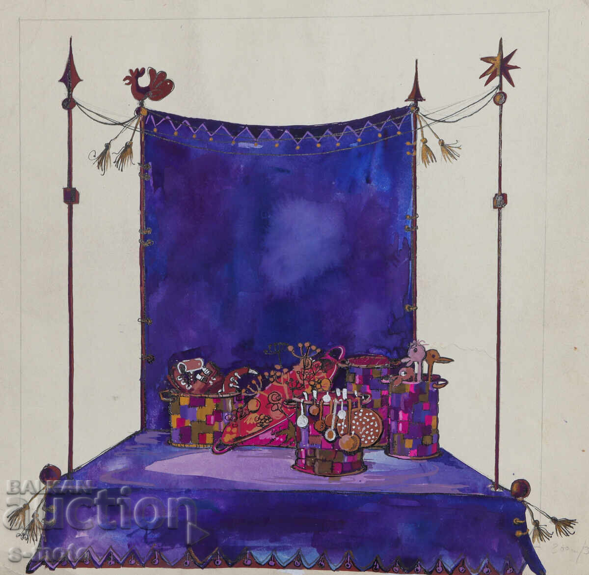 Аукцион Картина сценография детски куклен театър Аукцион Картина сценография детски куклен театър