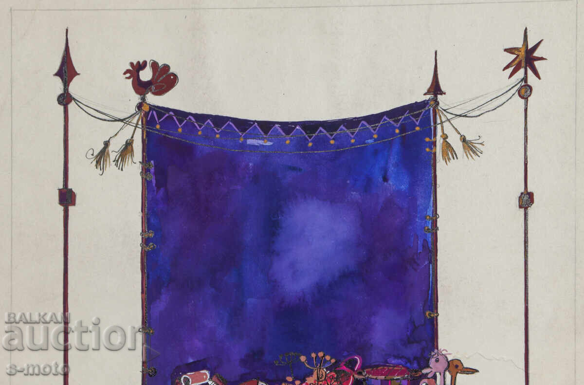 Доставка на Картина сценография детски куклен театър Доставка на Картина сценография детски куклен театър