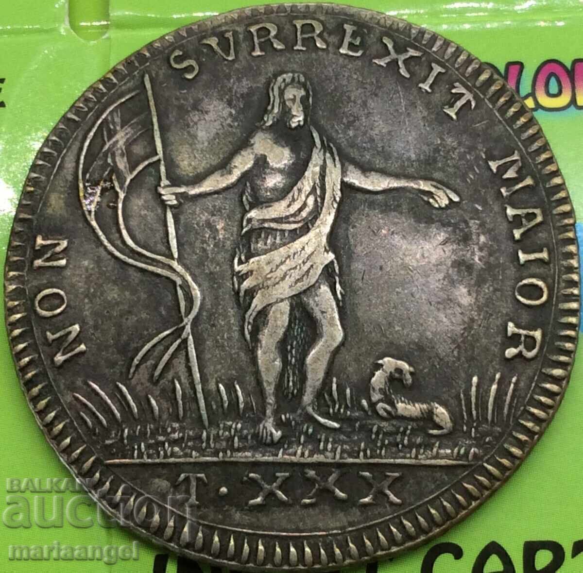 Malta 30 Tari 1757 Maestru Emanuel Pinto 29,31g Malta 30 Tari 1757 Maestru Emanuel Pinto 29,31g