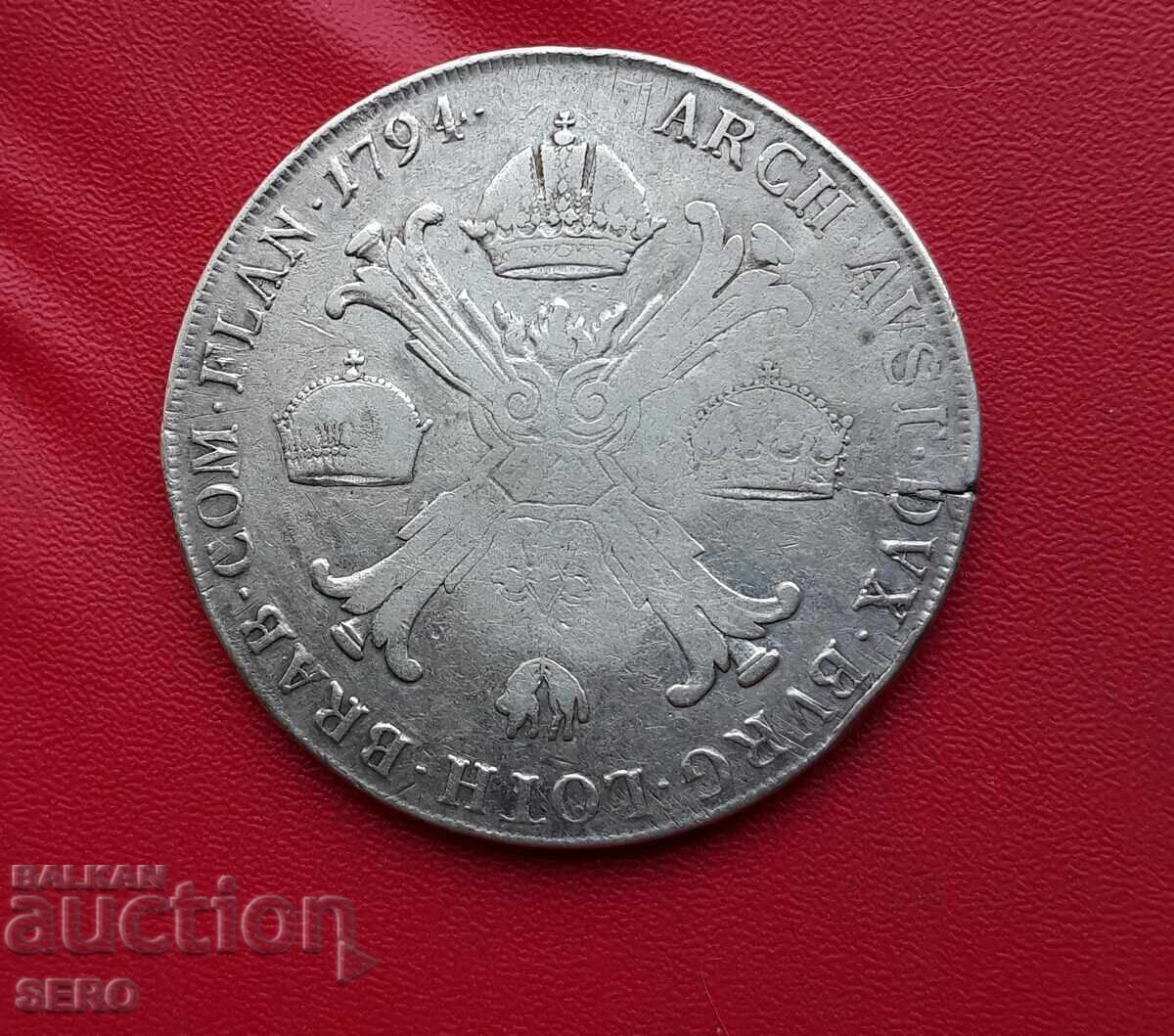 Αυστρο-Ουγγρικός Τάλερ 1794 Α-Βιέννη με τιμή 158.00 BGN | € 80.78 Αυστρο-Ουγγρικός Τάλερ 1794 Α-Βιέννη με τιμή 158.00 BGN | € 80.78