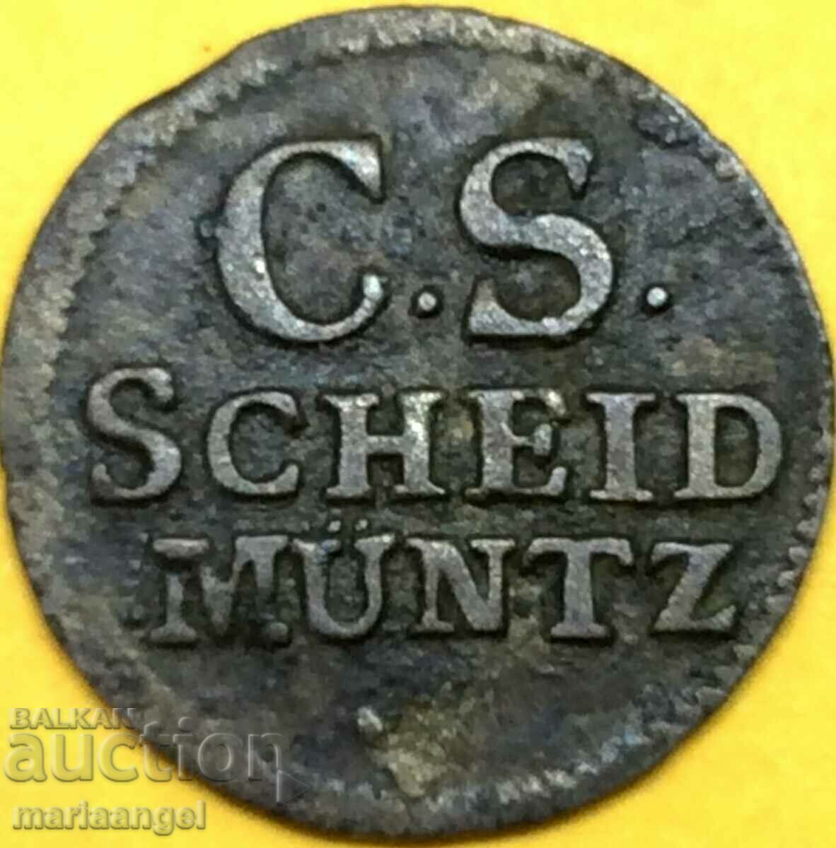 Saxonia VI Pfennig 1761 Statele germane Friedrich August II cu preț 36.00 BGN | € 18.41 Saxonia VI Pfennig 1761 Statele germane Friedrich August II cu preț 36.00 BGN | € 18.41
