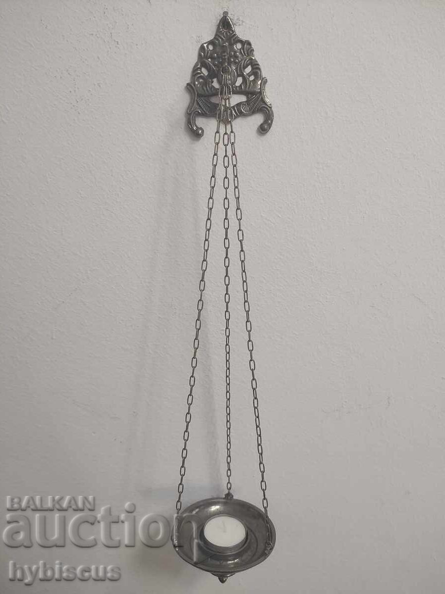 Sfeșnic olandez antic, realizat din cositor