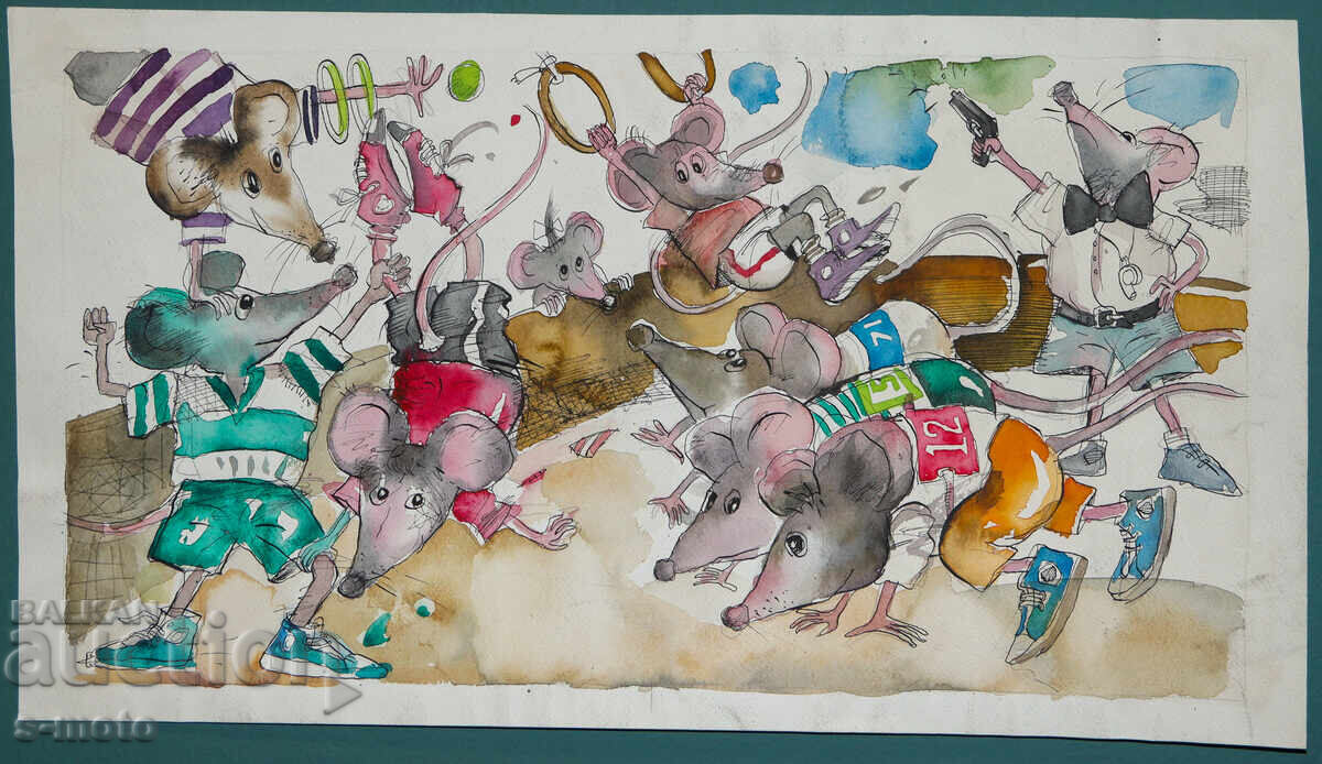 Картина акварел илюстрация детска книга приказки с цена 150.00 лв. | € 76.69 Картина акварел илюстрация детска книга приказки с цена 150.00 лв. | € 76.69