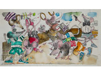 Ακουαρέλα εικονογράφηση παιδικού βιβλίου παραμυθιών