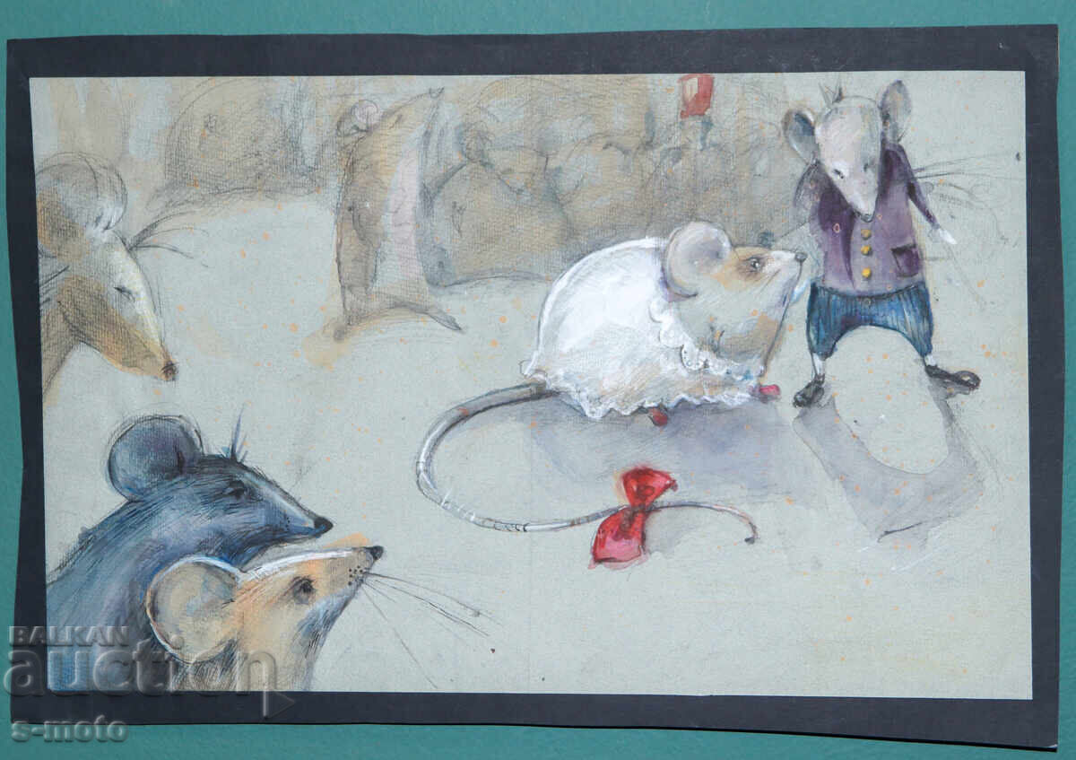 Картина акварел илюстрация детска книга приказки с цена 150.00 лв. | € 76.69 Картина акварел илюстрация детска книга приказки с цена 150.00 лв. | € 76.69